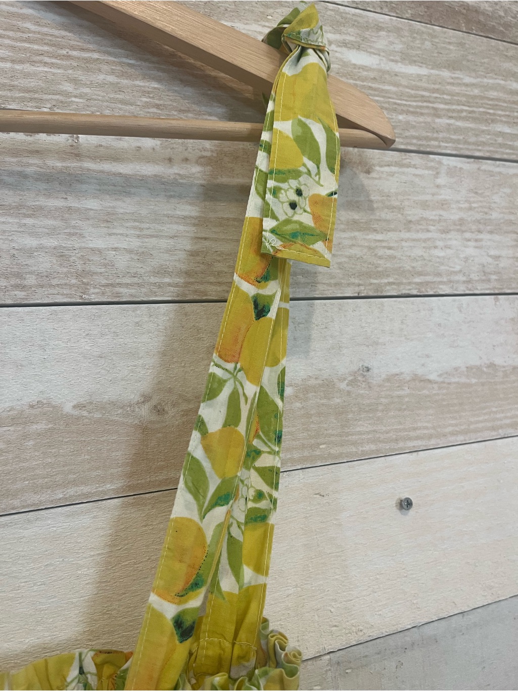 Cb Positano Lemon-Print Yellow Tie-Shoulder Maxi Dress Made In Italy — image 5 of 8